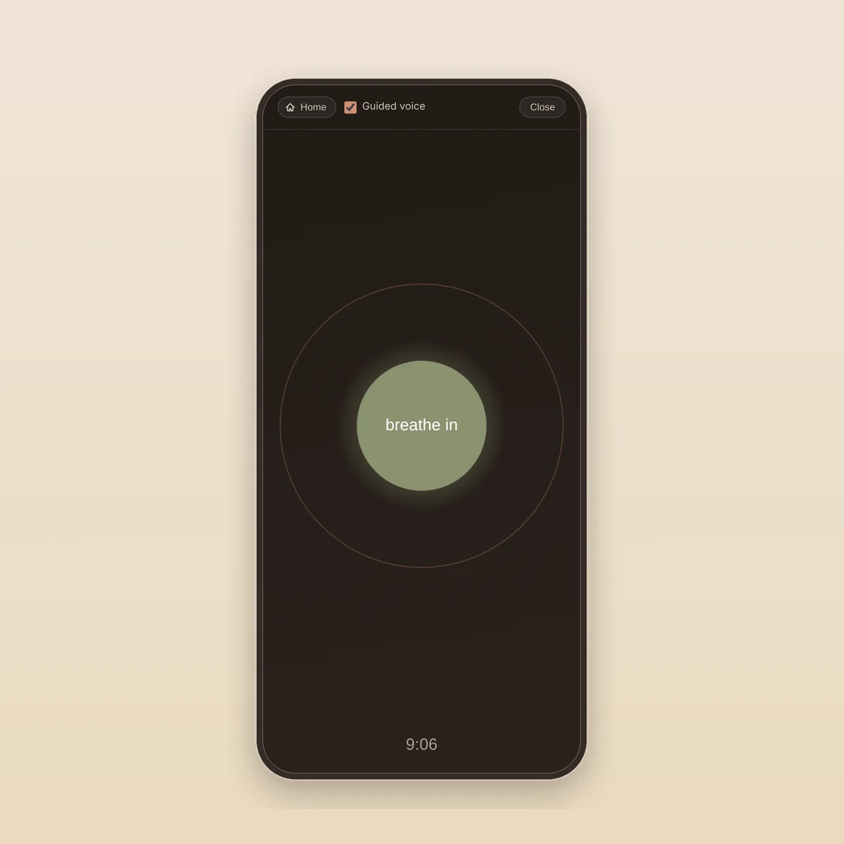 Skin Resonance binaural-beats routine screen in the beauty app